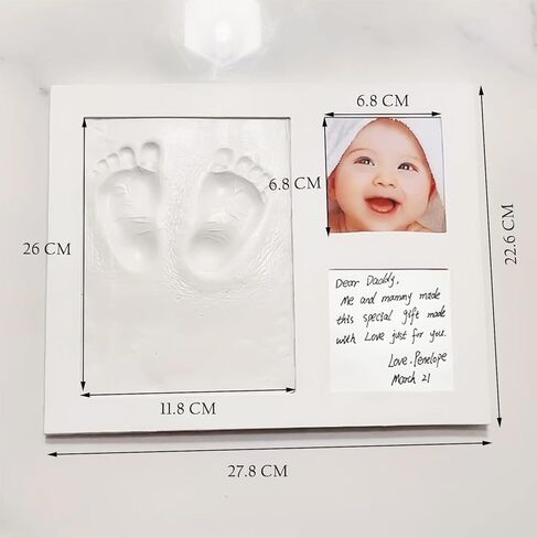 طقم يد وبصمة قدم الطفل من LISJIAOS، طقم بصمة يد الطفل، بحث في سجل الطفل، هدية طفل رضيع، هدية طفلة، مجموعة تذكارية لبصمة يد الطفل، هدايا استحمام جديدة للأولاد، هدايا للأم الجديدة- in Kuwait