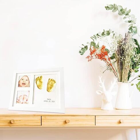 طقم يد وبصمة قدم الطفل من LISJIAOS، طقم بصمة يد الطفل، بحث في سجل الطفل، هدية طفل رضيع، هدية طفلة، مجموعة تذكارية لبصمة يد الطفل، هدايا استحمام جديدة للأولاد، هدايا للأم الجديدة- in Kuwait