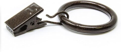 Chicology Clip Rings, Fits Rods 3/4-in. Diameter, Curtain & Drapery Hardware, Essential Bronze - Pack of 12 in Saudi Arabia