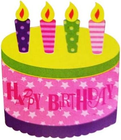 غطاء كرسي 2 كعكة عيد ميلاد سعيد مع تصميم الشموع (ولد وبنات) in Kuwait