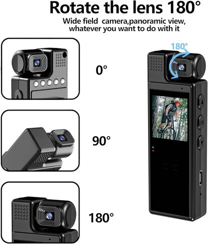 EACTEL 1.3 in Screen Recorder，OTG Function, Motion Detection, Infrared Night Vision, Loop Recording, Automatic Save, 10 Hour Recording,Law Enforcement Investigation, Meeting in Kuwait