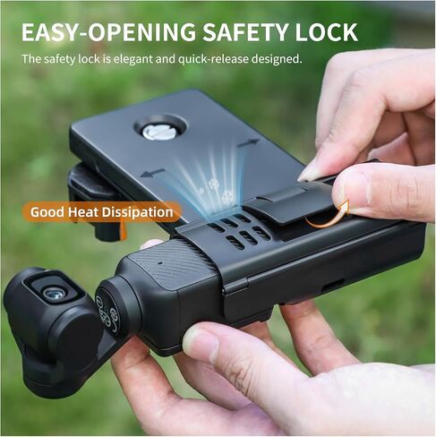 Sinyutia Phone Extended Holder Clip for DJI Osmo Pocket 3 Camera, Pocket 3 Camera Handle Extension Frame Adapter with Filters Storage Case, 1/4"Thread Screw,Cold Shoe for OSMO Pocket 3 in Saudi Arabia