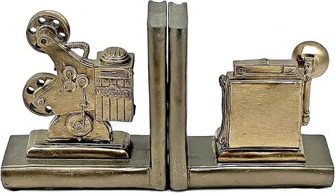 Bellaa Decorative Bookends Vintage Camera Projector Book Ends Statues Office Library Bookshelves Support Artist Designer Photographer Art Director Creative Gifts Antiques Boho Farmhouse Home Decor in Saudi Arabia