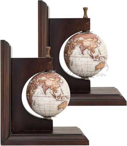NAUTICAL COLLECTION | Decorative Vintage Globe Bookends for Office, Kitchen, Living Room, Home Décor and Gift Item,Book Selves Holder Vintage Style Bookend in Kuwait