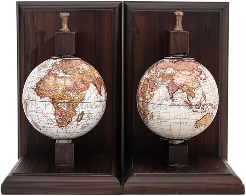 NAUTICAL COLLECTION | Decorative Vintage Globe Bookends for Office, Kitchen, Living Room, Home Décor and Gift Item,Book Selves Holder Vintage Style Bookend in Kuwait