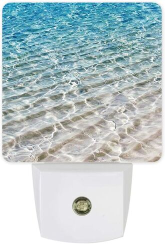 مصابيح LED ليلية بقابس لغرفة النوم، مصابيح ليلية شفافة للشاطئ، مصابيح ليلية بمياه البحر يمكن توصيلها بالحائط مع مستشعرات اضاءة، ديكور غرفة الاطفال الاولاد والبنات in Kuwait