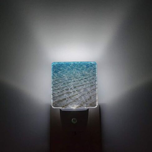 مصابيح LED ليلية بقابس لغرفة النوم، مصابيح ليلية شفافة للشاطئ، مصابيح ليلية بمياه البحر يمكن توصيلها بالحائط مع مستشعرات اضاءة، ديكور غرفة الاطفال الاولاد والبنات in Kuwait