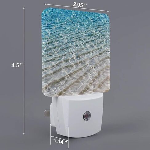 مصابيح LED ليلية بقابس لغرفة النوم، مصابيح ليلية شفافة للشاطئ، مصابيح ليلية بمياه البحر يمكن توصيلها بالحائط مع مستشعرات اضاءة، ديكور غرفة الاطفال الاولاد والبنات in Kuwait