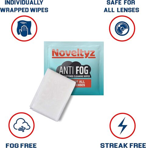مناديل مبللة مضادة للضباب لتنظيف عدسات النظارات، مبللة مسبقًا، 100 قطعة قماش مغلفة بشكل فردي يمكن مسحها لتنظيف النظارات الشمسية وشراشف الإلكترونيات وشاشات الكمبيوتر وعدسات الكاميرا والمناديل المبللة in Kuwait