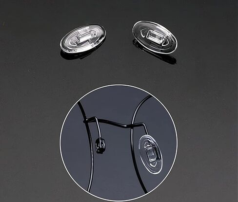 5 أزواج من وسادات الأنف للنظارات، قطعة أنف بديلة للنظارات مقاس 15 مم، شريحة بيضاوية من السيليكون الناعم في واقيات الأنف المضادة للانزلاق للنظارات الشمسية in Kuwait