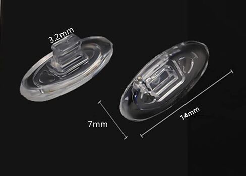 5 أزواج من وسادات الأنف للنظارات، قطعة أنف بديلة للنظارات مقاس 15 مم، شريحة بيضاوية من السيليكون الناعم في واقيات الأنف المضادة للانزلاق للنظارات الشمسية in Kuwait