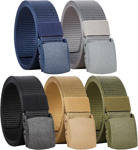 حزمة من 5 حزام شبكي نايلون مشبك بلاستيكي 1.5 بوصة شريط تكتيكي كاجوال للعمل والرياضة الترفيهية in Kuwait