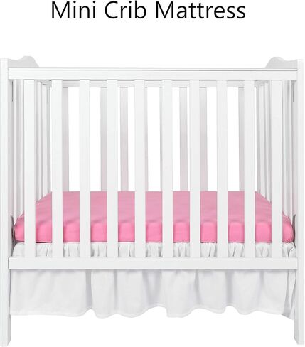 ملاءات TILLYOU Flannel Cotton Pack N Play الملائمة، متعددة الاستخدامات كملاءات سرير أطفال صغيرة محمولة، ملاءات لعب في ساحة اللعب، ناعمة لبشرة الطفل وشعره الحساس، مجموعة من 2، وردي وردي وأبيض in Kuwait