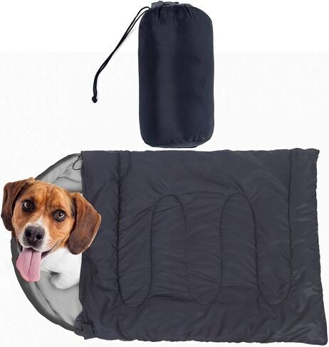 Outrav Dog Sleeping Bag - Camping Dog Bed - Extra Durable Waterproof Dog Sleeping Bag Bed - Packable Dog Bed for Camping, Hiking, Cottage and Beach – Portable Dog Bed with Stuff Sack (Gray) in Saudi Arabia