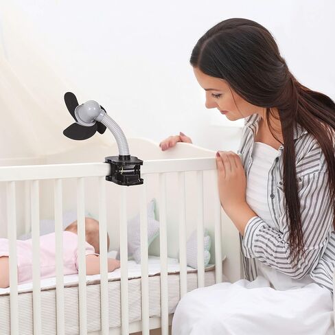 Little Chicks Portable Clip On Baby Stroller Fan, Flexible & Soft Fins in Kuwait
