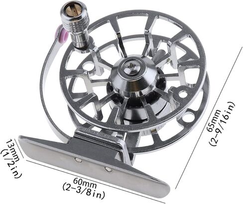 بكرة صيد من كونسكيي فلاي، بكرة صيد صغيرة خفيفة الوزن 5.32 سم، بكرة دوارة من سبائك الألومنيوم لصيد الأسماك في الجليد in Kuwait