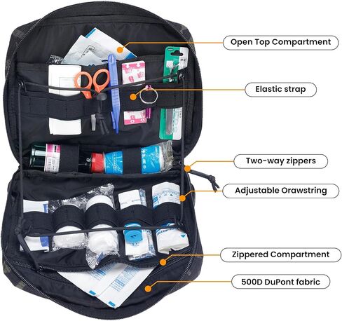 EXCELLENT ELITE SPANKER Tactical Molle Admin Pouch Utility Organizer EDC Medical Bag Utility EDC Tool Pouch with Shoulder Strap Attachment Pouches Waist Bag in Kuwait