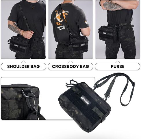 EXCELLENT ELITE SPANKER Tactical Molle Admin Pouch Utility Organizer EDC Medical Bag Utility EDC Tool Pouch with Shoulder Strap Attachment Pouches Waist Bag in Kuwait