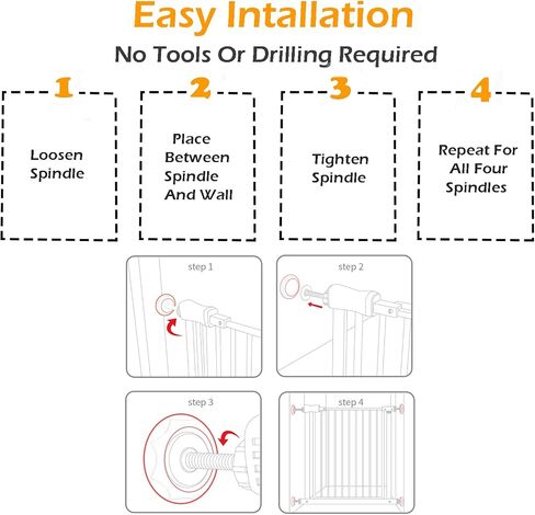 Baby gate Wall Protector Protect Walls from Pet Gates & Dog Gates， for Baby gate for Stairs for Child Pressure Mounted Baby Gate for Stairs Cup Guard White, 4 Pack in Saudi Arabia