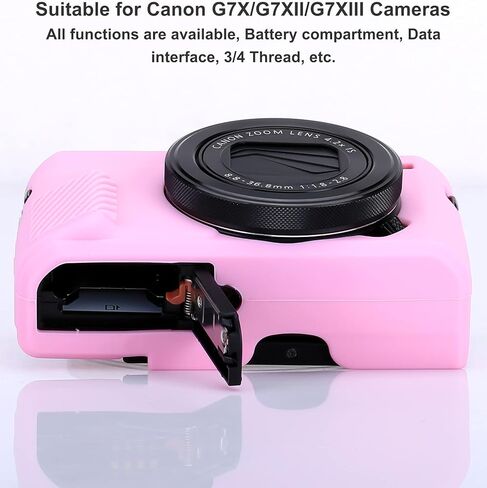 Pocoukate Camera Body Case for Canon G7X /G7X Mark II/Mark III Silicone Case Cover with Optical 9H Hardness 0.3mm Ultra-Thin DSLR Camera Screen Protector in Saudi Arabia