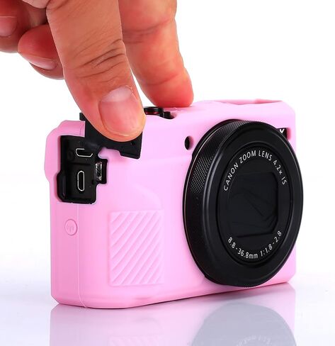 Pocoukate Camera Body Case for Canon G7X /G7X Mark II/Mark III Silicone Case Cover with Optical 9H Hardness 0.3mm Ultra-Thin DSLR Camera Screen Protector in Saudi Arabia