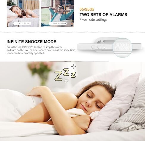 ساعة حائط رقمية، شاشة LED كبيرة مقاس 15.2 بوصة مع جهاز تحكم عن بعد، 2 ساعة منبه، التوقيت الصيفي، التعتيم التلقائي، 12/24 ساعة، مؤقت، درجة الحرارة، التاريخ واليوم، ساعة حائط مكتب مرآة حديثة لغرفة المعيشة/صالة الألعاب الرياضية/المتجر/المكتب in Kuwait