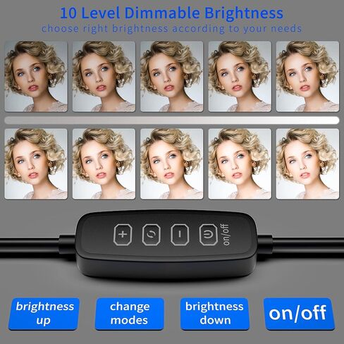 Video Conference Lighting Kit, Ring Light for Computer Laptop Monitor with Clip & Tripod Stand, 5'' Webcam Lighting for Zoom Meetings, Video Conferencing, Video Calls, Live Stream, Online Teaching in Kuwait