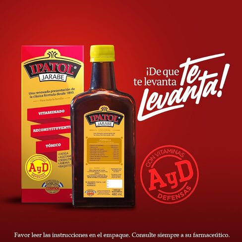 Ipatol, Multivitamin Supplement, Since 1895. Vitamin A, D, Calcium, Iron, Manganese, Sodium, Potassium. Suplemento multivitaminico, Desde 1895. Vitamina A, D, Calcio, Hierro, Etc. El Salvador in Saudi Arabia