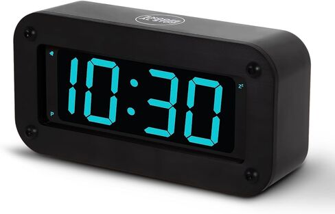 ساعة Timegyro الرقمية تعمل بالبطارية - ساعة منبه بشاشة LED لغرفة النوم، تتضمن كابل DC، سطوع قابل للتعديل، قيلولة بعد الظهر، 12/24 ساعة in Kuwait
