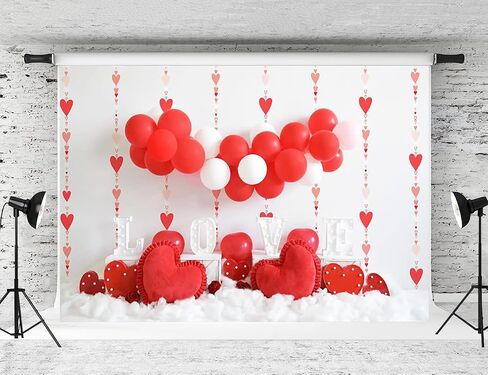 Kate 7x5ft Valentine's Day Photography Backdrop Love Red Heart Balloon Valentine Backdrop Valentine Party Decoration Background in Saudi Arabia