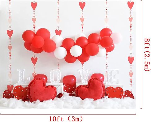 Kate 7x5ft Valentine's Day Photography Backdrop Love Red Heart Balloon Valentine Backdrop Valentine Party Decoration Background in Saudi Arabia