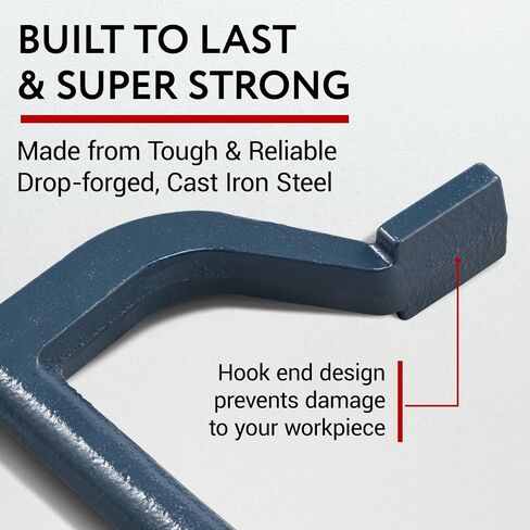 [3 Pack] Hold Fast Bench Dog Hole 8 Inch Wood Clamps - Steel Clamps for Woodworking Tools with 3.5" Reach - Woodworking Clamps for ¾" Bench Dog Holes - Clamps Heavy Duty Design - Work Bench Clamp in Saudi Arabia
