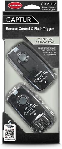 Hahnel HL -CAPTUR N Captur Remote Camera/Flash Trigger, Transmitter/Receiver for Nikon, Black in Kuwait