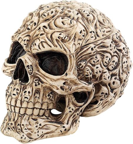 تمثال صندوق مخبأ على شكل سفينة قوطية من Design Toscano CL6067 Steampunk Skull Containment Vessel، نحاس عتيق in Saudi Arabia