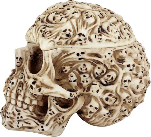 تمثال صندوق مخبأ على شكل سفينة قوطية من Design Toscano CL6067 Steampunk Skull Containment Vessel، نحاس عتيق in Saudi Arabia