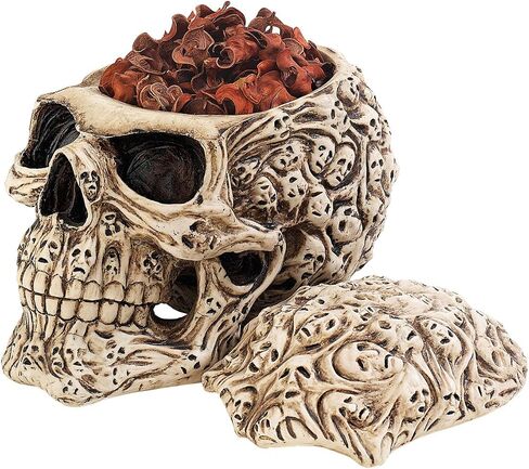 تمثال صندوق مخبأ على شكل سفينة قوطية من Design Toscano CL6067 Steampunk Skull Containment Vessel، نحاس عتيق in Saudi Arabia