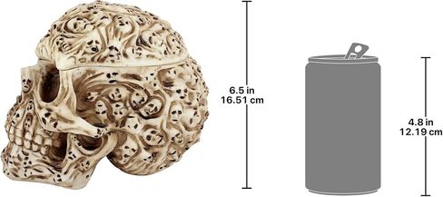 تمثال صندوق مخبأ على شكل سفينة قوطية من Design Toscano CL6067 Steampunk Skull Containment Vessel، نحاس عتيق in Saudi Arabia