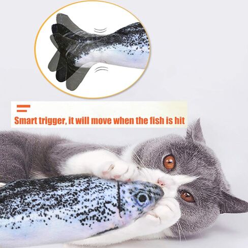 yudansi تتحرك لعبة القط الأسماك، لعبة السمك كيكر القط الكهربائية المتخبط، لعبة النعناع البري الأسماك المرنة، واقعية أفخم الكهربائية تهز الأسماك القطط الداخلية اللعب محاكاة لعبة مضغ مضحكة تفاعلية للقطط (السلمون) in Kuwait