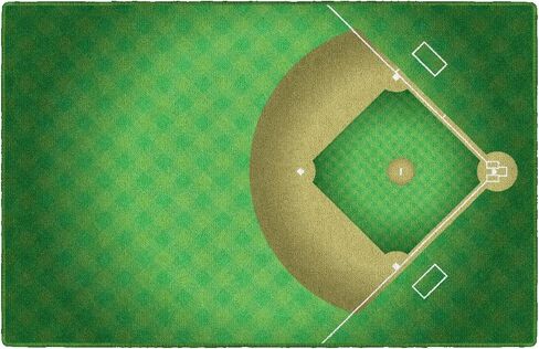 بروملو ميلز سجادة قابلة للغسل بطبعة ملعب رياضي للاماكن الداخلية والخارجية لغرفة المعيشة او غرفة اللعب، سجادة غرفة النوم، سجادة الفناء او المدخل، 5 قدم × 8 قدم، كرة القدم in Kuwait