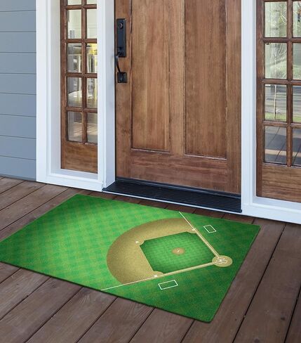 بروملو ميلز سجادة قابلة للغسل بطبعة ملعب رياضي للاماكن الداخلية والخارجية لغرفة المعيشة او غرفة اللعب، سجادة غرفة النوم، سجادة الفناء او المدخل، 5 قدم × 8 قدم، كرة القدم in Kuwait