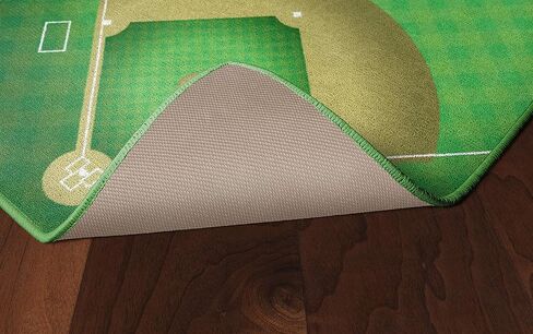 بروملو ميلز سجادة قابلة للغسل بطبعة ملعب رياضي للاماكن الداخلية والخارجية لغرفة المعيشة او غرفة اللعب، سجادة غرفة النوم، سجادة الفناء او المدخل، 5 قدم × 8 قدم، كرة القدم in Kuwait