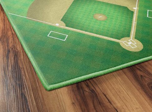 بروملو ميلز سجادة قابلة للغسل بطبعة ملعب رياضي للاماكن الداخلية والخارجية لغرفة المعيشة او غرفة اللعب، سجادة غرفة النوم، سجادة الفناء او المدخل، 5 قدم × 8 قدم، كرة القدم in Kuwait