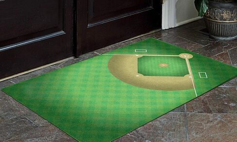 بروملو ميلز سجادة قابلة للغسل بطبعة ملعب رياضي للاماكن الداخلية والخارجية لغرفة المعيشة او غرفة اللعب، سجادة غرفة النوم، سجادة الفناء او المدخل، 5 قدم × 8 قدم، كرة القدم in Kuwait