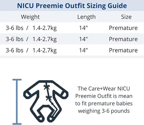 Care+Wear Preemie Long Sleeve Onesie NICU Preemie Clothes in Saudi Arabia