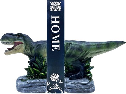 Tyrannosaurus Rex Dinosaur Bookends Home Decorative Resin Bookshelf,Paper Weights, Book Ends,Bookend Supports, Book Stoppers, Set of 2 in Saudi Arabia
