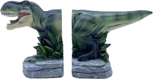 Tyrannosaurus Rex Dinosaur Bookends Home Decorative Resin Bookshelf,Paper Weights, Book Ends,Bookend Supports, Book Stoppers, Set of 2 in Saudi Arabia