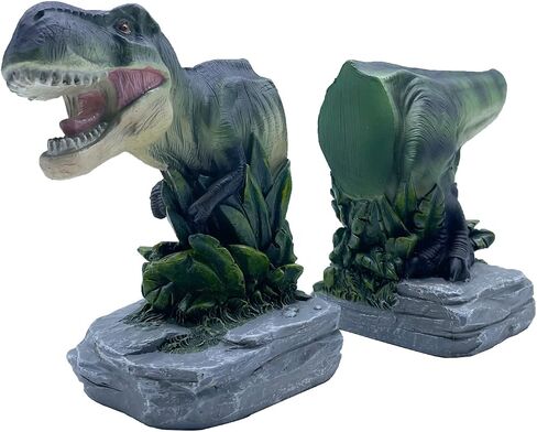 Tyrannosaurus Rex Dinosaur Bookends Home Decorative Resin Bookshelf,Paper Weights, Book Ends,Bookend Supports, Book Stoppers, Set of 2 in Saudi Arabia