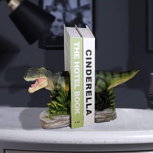 Tyrannosaurus Rex Dinosaur Bookends Home Decorative Resin Bookshelf,Paper Weights, Book Ends,Bookend Supports, Book Stoppers, Set of 2 in Saudi Arabia