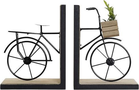 مجموعة مساند كتب من خشب ام دي اف/معدن للدراجة من قطعتين، 11 انش in Kuwait