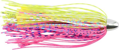 C&H, King Buster Lure, Style KB, HotPink/Chartreuse/SilvBlue Skirt, 1/8 oz (3.5 g) Head, 2.5 in (6.35 cm), 3 pc in Kuwait